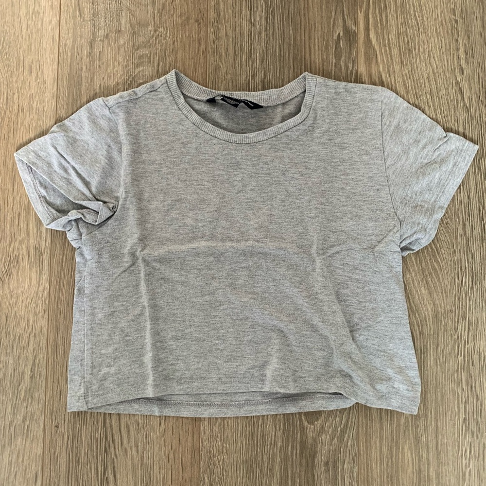 American Eagle by Payless Heather Gray Short Sleeve Tee